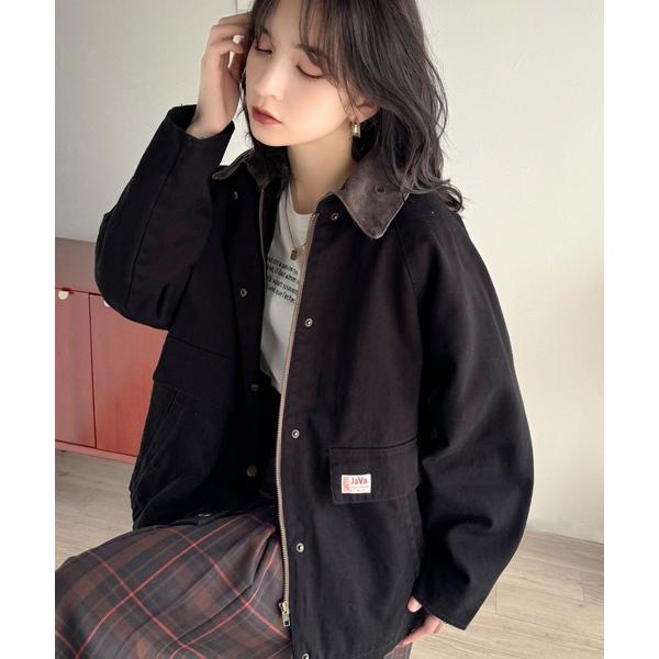 ブルゾン アウター 「JaVa ジャバコラボ」映える１枚！裏地キルティングコットンワークカバーオール...
