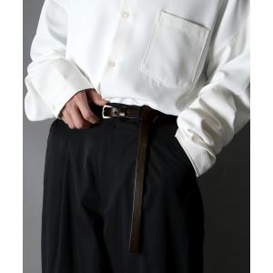 ベルト メンズ 別注 20mm Real leather Narrow belt/リアルレザー ナローベルト｜ZOZOTOWN Yahoo!店