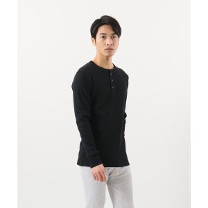 tシャツ 「Hanes/ヘインズ」メンズ ビーフィー サーマルヘンリーネックロングスリーブTシャツ メンズ