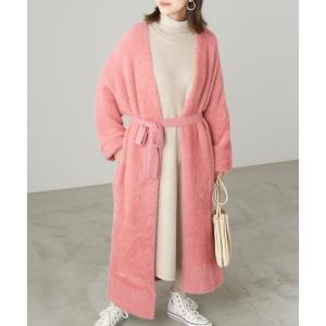 アウター もこふわシャギーニットコート