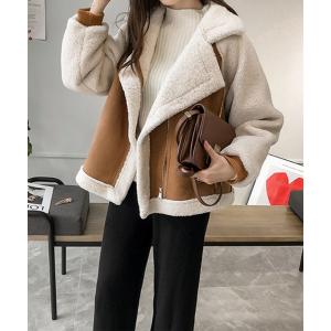 コート ムートンコート トレンド☆ライダース風ムートンジャケット