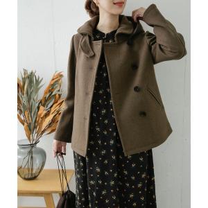 コート アウター ショールカラー2WAYショートコート レディース