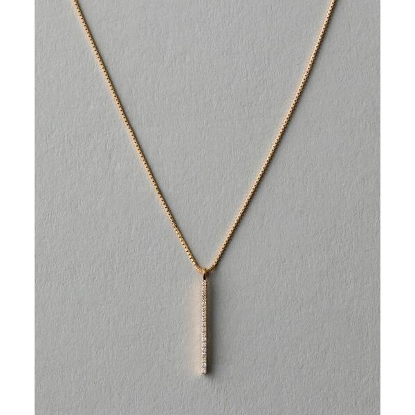 ネックレス K18YG パーティクル ロング ネックレス レディース