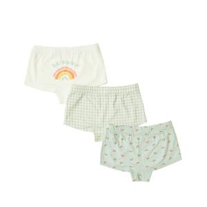 ショーツ ジュニアショーツ 3枚セット 吸汗速乾 ガールズ ボクサーパンツ