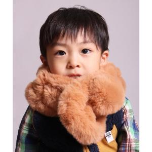 マフラー (SB)「キッズ」ママもつけれる^^ ポンポン ファー マフラー キッズ