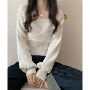 ニット セーター オフショル風スクエアネックドルマンニット レディース｜ZOZOTOWN Yahoo!店