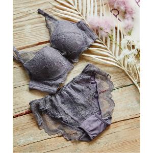 下着女性 上下セット カシュクール脇高ブラジャー＆ショーツセット