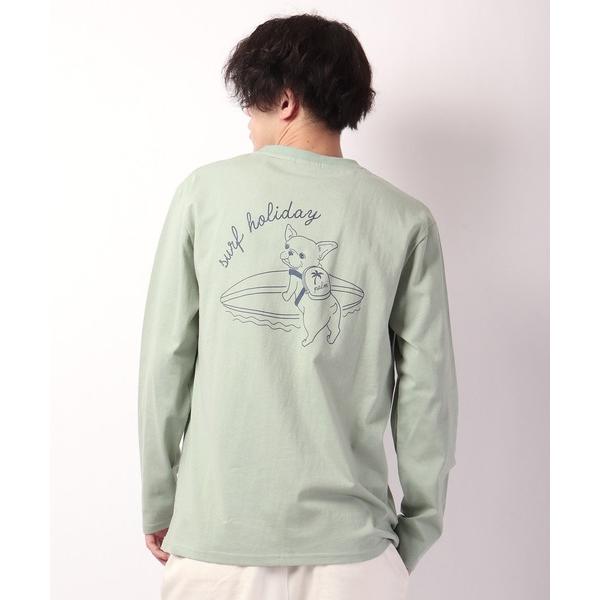 tシャツ SURFドッグイラスト長袖Tシャツ メンズ レディース