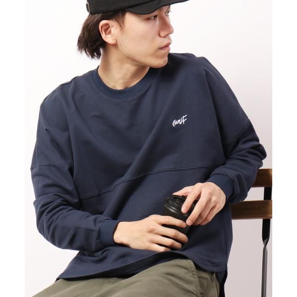 トレーナー スウェット オーバーサイズ バックプリントロゴサーマルトレーナー メンズ レディース