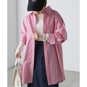 ブラウス シャツ 「forksy.」アソート柄レギュラーカラービックシャツ レディース