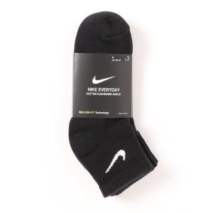 靴下 【WEB・一部店舗限定】【WOMEN'S】NIKE/ナイキ 3Pエブリデイクッションクウォーターソックス/靴下3足セット