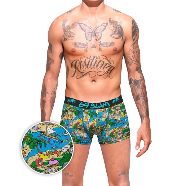 ボクサーパンツ 69SLAM/ロックスラム ボクサーパンツ メンズ アンダーウェア 下着 ツルツル ...