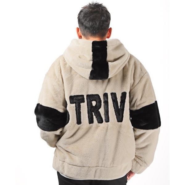 ブルゾン アウター フェイクファーバックロゴフードブルゾン メンズ