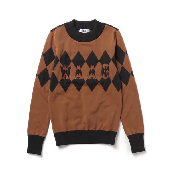 ニット セーター WOMENS ダイヤ柄 長袖ニットプルオーバー レディース