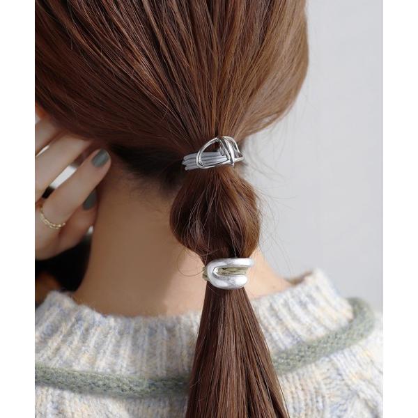 ヘアゴム ツヤ×マットミニポニーフック「2個セット」