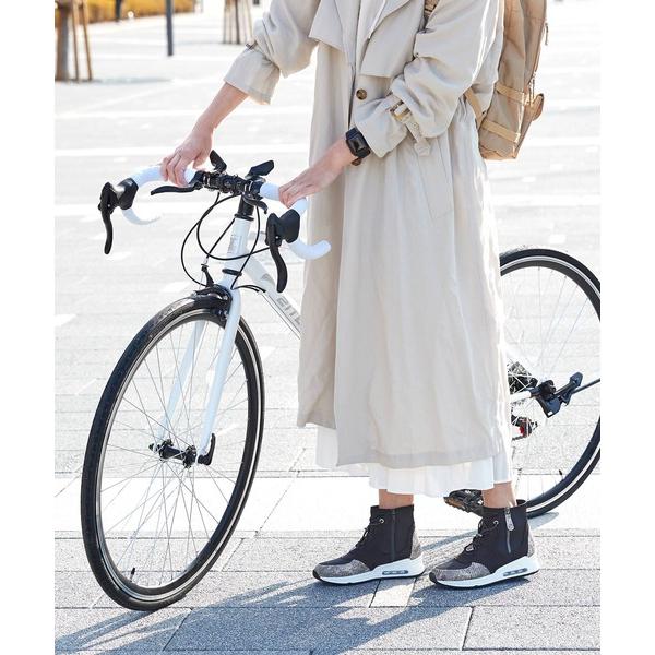 スニーカー coca / BMZインソール付き サイドジッパー　ストレッチ　ハイカットスニーカー 1...