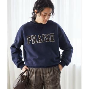 スウェット ガゼット付きロゴ裏毛プルオーバー