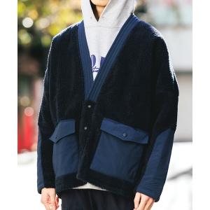 メンズ ジャケット ノーカラージャケット FDMTL/ファンダメンタル FLEECE CARDIGAN ボア 半天 ユニセックス オーバーサイズ｜zozo