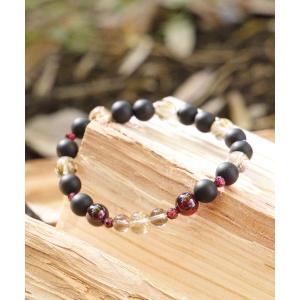 ブレスレット 「岩座」篝火 ルチルクォーツブレスレット メンズ