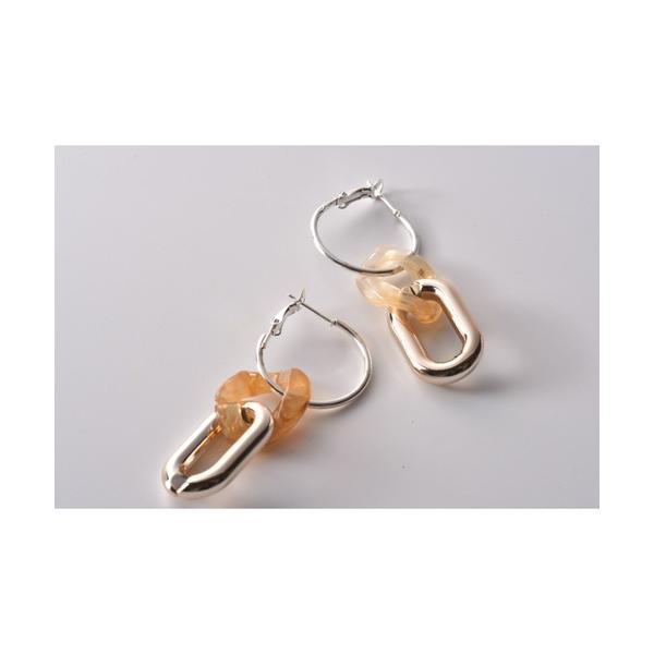 ピアス 「Astyle」2wayアクリルチェーンシルバーフープピアス(MA) レディース