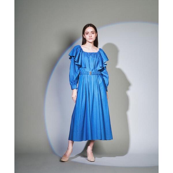 ワンピース フリルショルダーワンピース