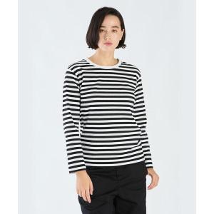 tシャツ 細ボーダー コットン 長袖 Tシャツ ”Cool” レディース