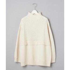 ニット ＜MARW UNITED ARROWS（マルゥ ユナイテッドアローズ）＞ ケーブル コンビ ハイネックニット