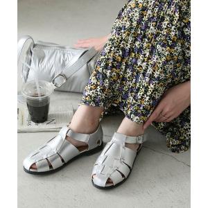 サンダル フェイクレザーグルカサンダル