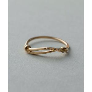 ete　K18MPG ダイヤモンド クロス リング レイヤード] K18MPG ダイヤモンド クロス リング（630717） ｜ women