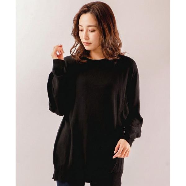 チュニック Abanicos ソフトウェーブラッフル チュニックセーター