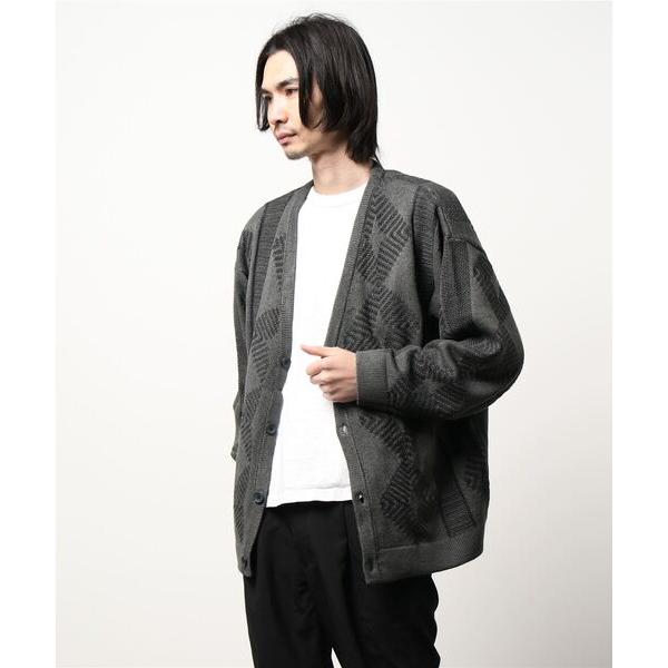 カーディガン Revo.　総柄ジャガード編みカーディガン(ネイティブ) メンズ レディース