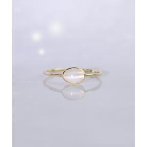 ete（エテ） 指輪 リング 「レイヤード」 K10YG ムーンストーン