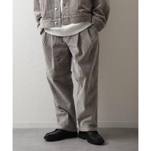 チノパン 「ZIP FIVE」 ドローコード内蔵 コーデュロイ ワイド タック パンツ メンズ レディース