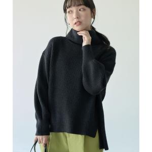 ニット 畦タートルチュニック＊