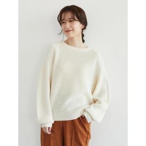ニット 厚み畦ショート丈プルオーバー＊