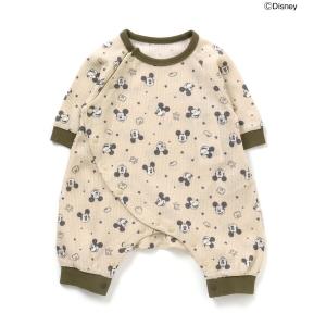 ベビー服 ディズニーキャラクター前開き総柄カバーオール