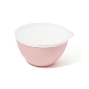 キッチン 耐熱レンジボウル＆ざるセット 20cm ピンク