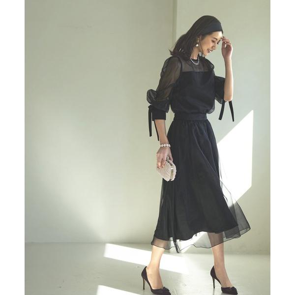 ドレス 「オケージョン対応」フェアリーブラウス＆スカート2点セットアップ結婚式 お呼ばれワンピース ...