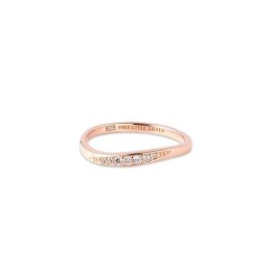 指輪 リング FREE STYLE フリースタイル  ツイストトップピンクゴールドリング レディース