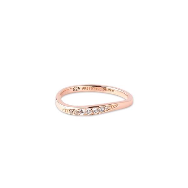 指輪 リング FREE STYLE フリースタイル  ツイストトップピンクゴールドリング レディース