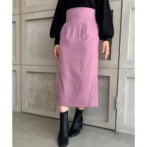 スカート エステルストレッチツイルハイウエストタイトスカート レディース