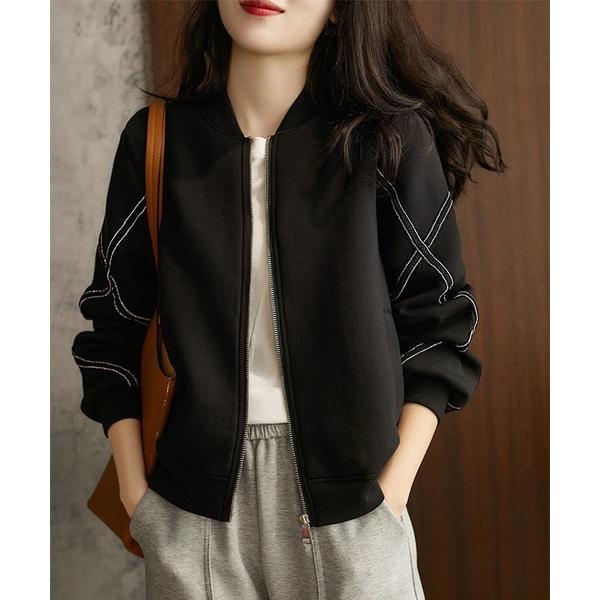 ブルゾン アウター ファスナー開き　ルーズジャケット レディース