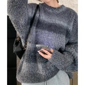 ニット セーター 「ZOZO限定」サイズアップしてリニューアル グラデーションプルオーバー 肉厚 シャギーニット ローゲージニット レディース メンズ