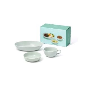 食器 オルディ かんたんごはん 食器3点セット ミント レディース