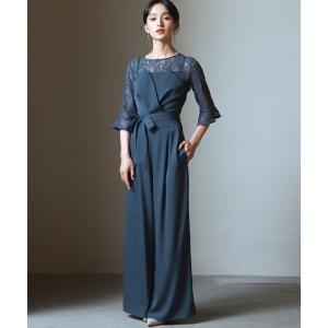 レースブラウス　 ジャンプスーツ セットアップ パンツドレス