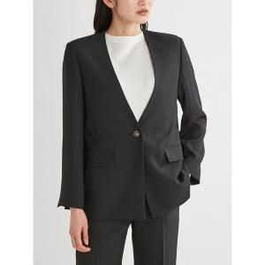 ジャケット テーラードジャケット ワンボタンノーカラースーツUPジャケット