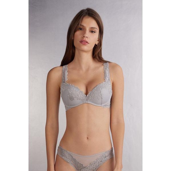 ブラジャー Pretty Flowers Gioia スーパープッシュアップブラ「フローラル柄 ボリ...