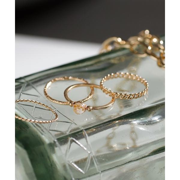 指輪 リング ストーンデザインリング「4本セット」 レディース