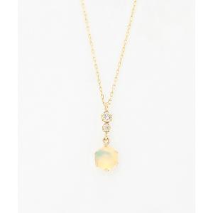 Jouete（ジュエッテ） ネックレス K10YG ダイヤモンド×オパール