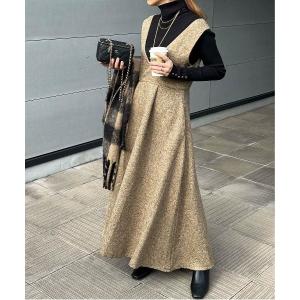 ワンピース ジャンパースカート 深Vネックジャンパースカート